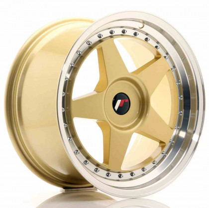 JR Wheels JR6 18x9,5 ET20-40 BLANK Gold w/Machined Lip