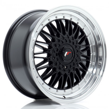 JR Wheels JR9 18x9 ET20-40 BLANK Gloss Black w/Machined Lip