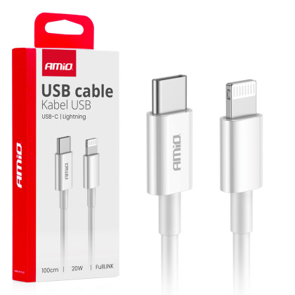 Kabel 'USB-C na Lightning 20W 100cm FullLINK AMIO-03898