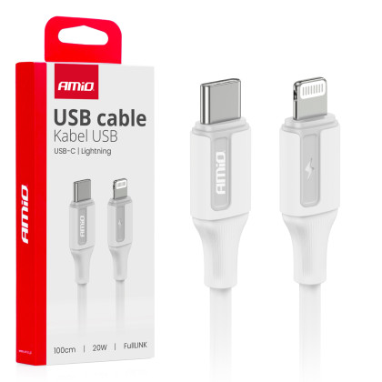 Kabel 'USB-C na Lightning 20W 100cm FullLINK AMIO-03922