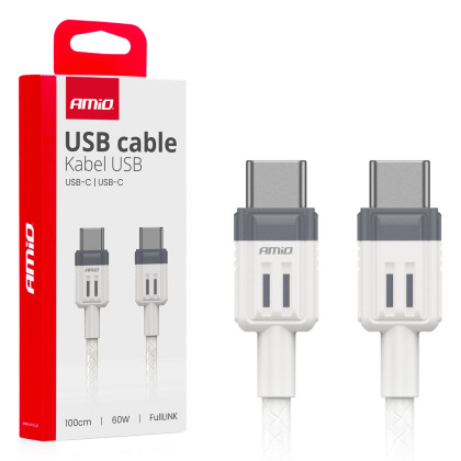 Kabel 'USB-C na USB-C 60W 100cm FullLINK AMIO-03908