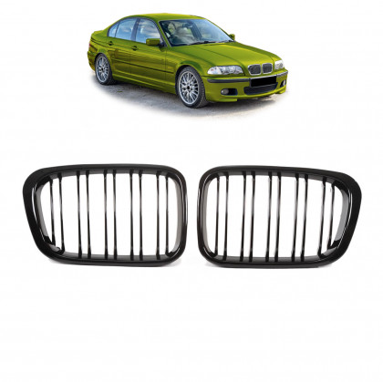 Maska - ledvinky BMW 3 (E46) 1998-2001 M style - černé lesklé