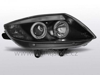 Přední světla angel eyes BMW Z4 02-08 černá