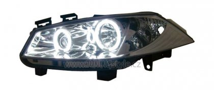 Přední světla angel eyes CCFL Renault Megane 02-05 chrom