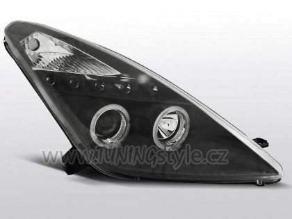 Přední světla angel eyes s LED Toyota Celica T230 99-05 černá