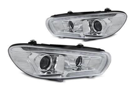 Přední světla s LED denními světly, LED dynamickým blinkrem VW Scirocco 08-14 xenon chromová