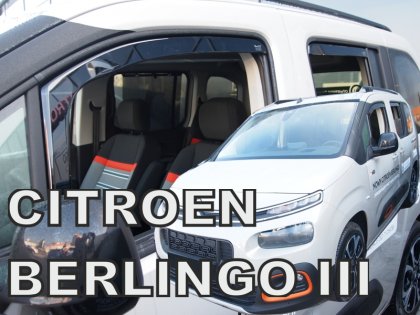 Protiprůvanové plexi, ofuky skel - Citroen Berlingo 18- (+zadní)			 			