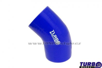 Silikonová hadice, koleno TurboWorks Blue 45° 51mm