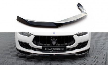 Spojler pod nárazník lipa V.1 Maserati Ghibli Mk3 Facelift černý lesklý plast