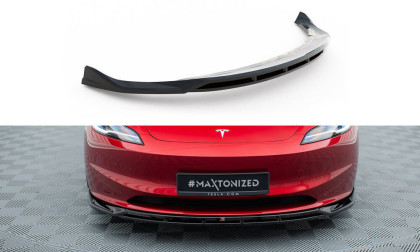 Spojler pod nárazník lipa V.1 Tesla Model 3 Project Highland(Facelift) černý lesklý plast