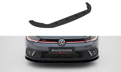 Street pro spojler pod nárazník lipa Volkswagen Polo GTI Mk6 Facelift černo červený