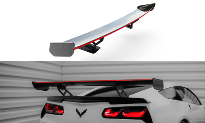 Zadní spoiler křídlo + LED Chevrolet Corvette Stingray / Grand Sport C7 carbon - spodní úchycení