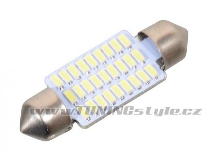 Žárovka 27 SMD LED 12V suf. SV8.5 38mm bílá