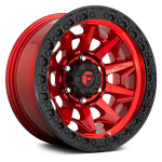 Alloy wheel D695 Covert Candy Red/Black Ring Fuel