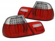 Zadní světla LED, LED blinkrem BMW E46 03-06 Coupe červená/chrom