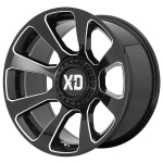 Alloy wheel XD854 Reactor Gloss Black Milled XD Series