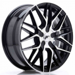 JR Wheels JR28 17x7 ET35-45 BLANK Gloss Black Machined Face