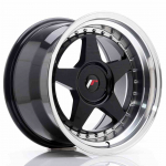 JR Wheels JR6 17x10 ET20 BLANK Glossy Black w/Machined Lip