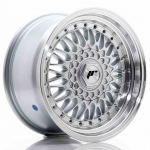 JR Wheels JR9 16x8 ET25 4x100/108 Silver w/Machined Lip+Silver Rivets