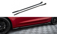 Prahové lišty V.1 Tesla Model 3 Project Highland(Facelift) černý lesklý plast