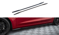 Prahové lišty V.2 Tesla Model 3 Project Highland(Facelift) černý lesklý plast